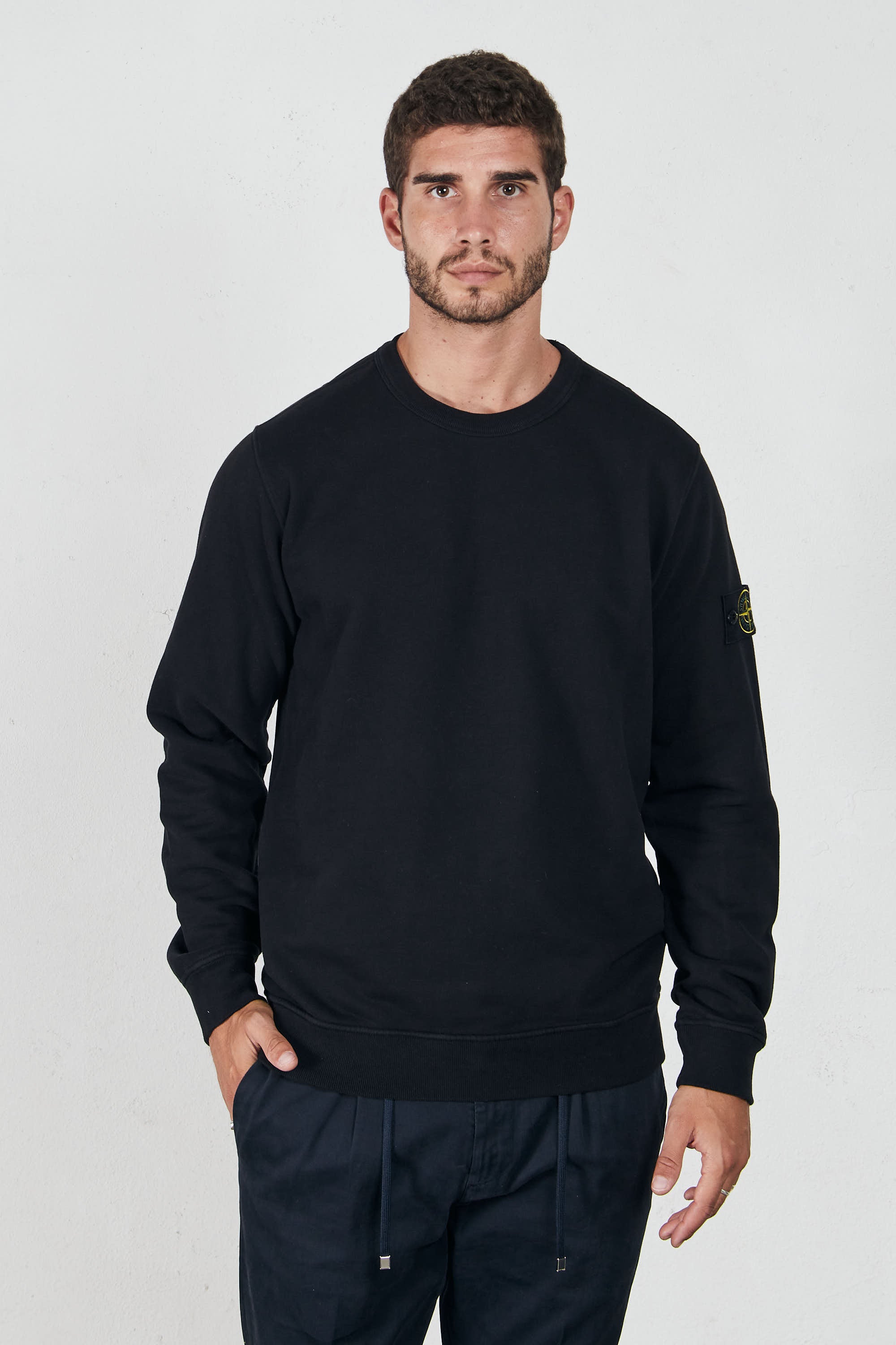 Stone island cheap black crew neck