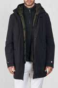 Woolrich 7135 Giaccone 3 in 1 in nylon elasticizzato con giacca trapuntata removibile
