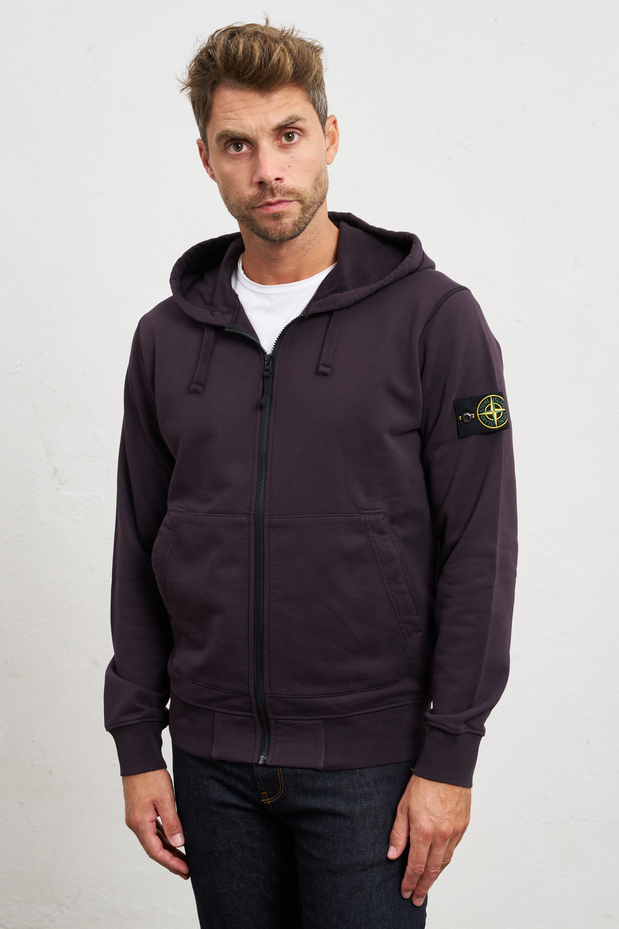 Stone island hoodie outlet burgundy