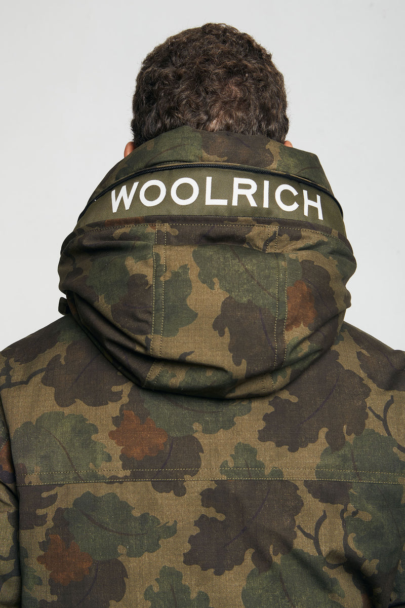 woolrich mitchell artic parka cappuccio misto piumino colore camouflage 7136