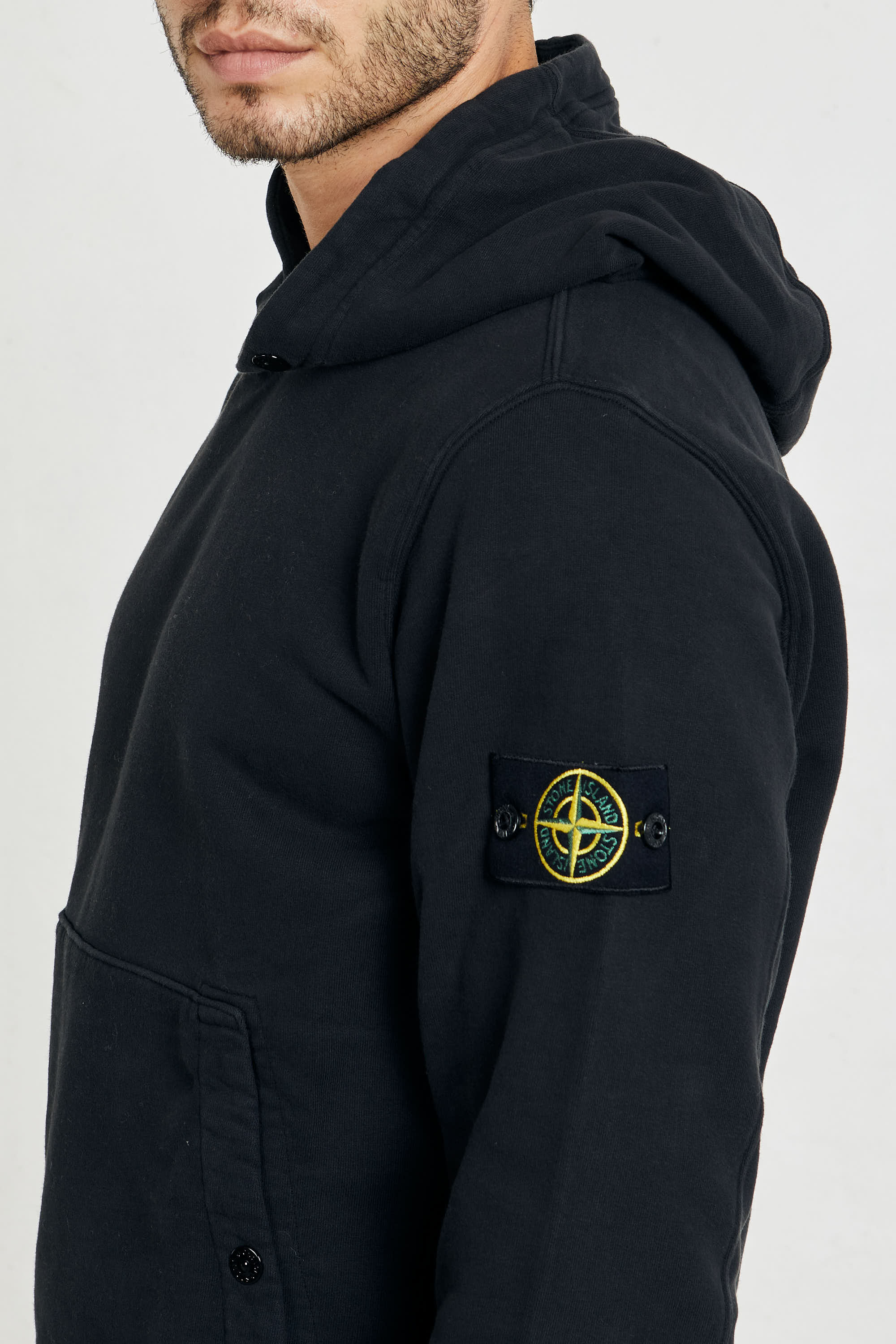 Stone island cheap felpa nera uomo