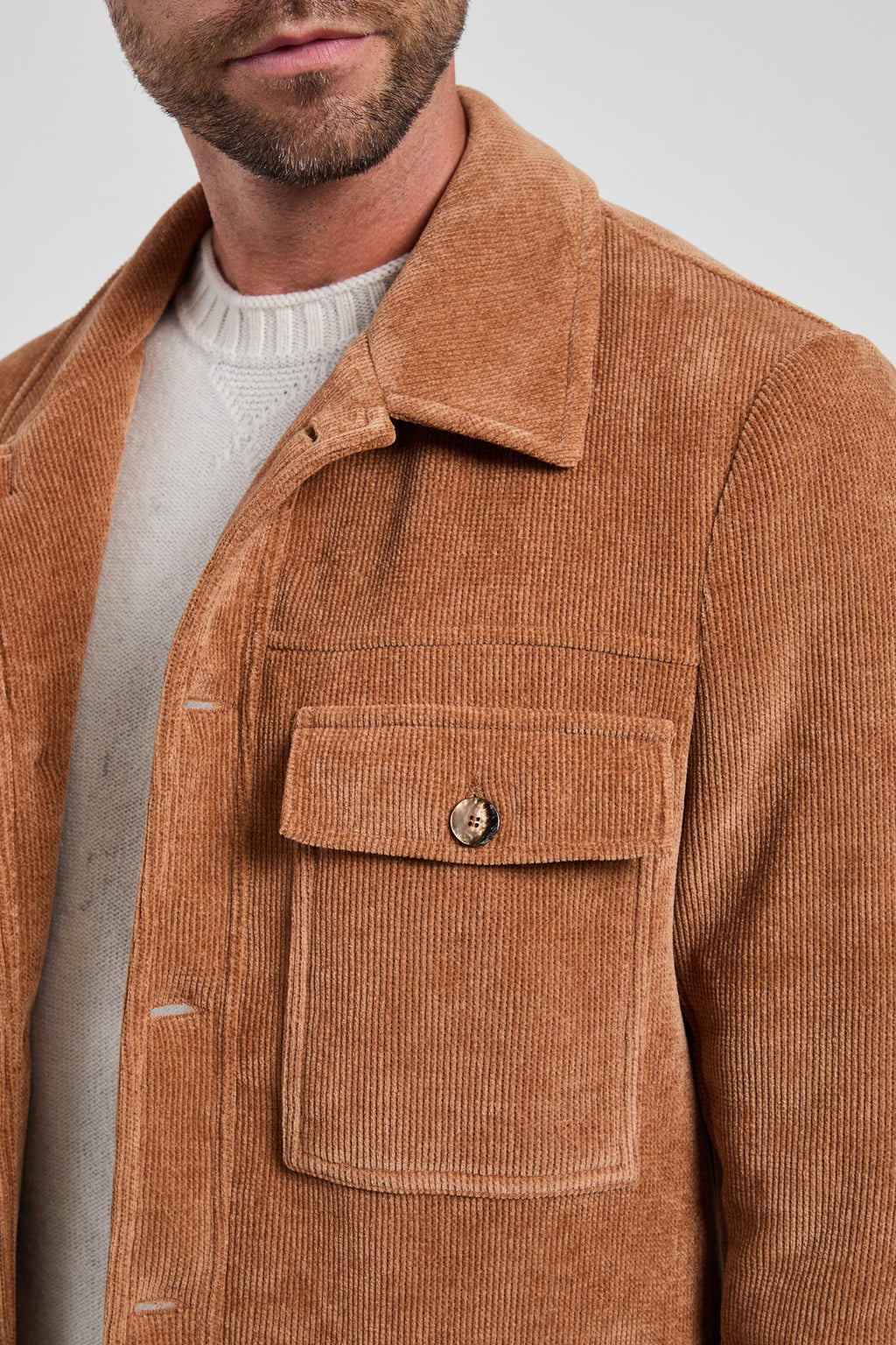 Reworked 2525 Overshirt cammello velluto