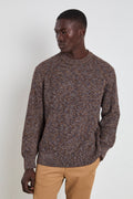 Selected 2628 Maglia a coste mélange marrone