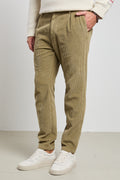Cruna 2161 Pantalone oliva velluto