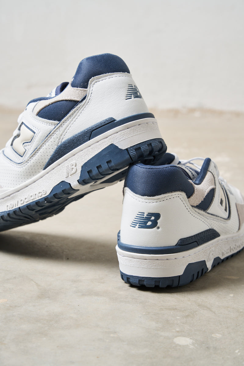 new balance sneakers 550 pelle colore bianco blu 7017