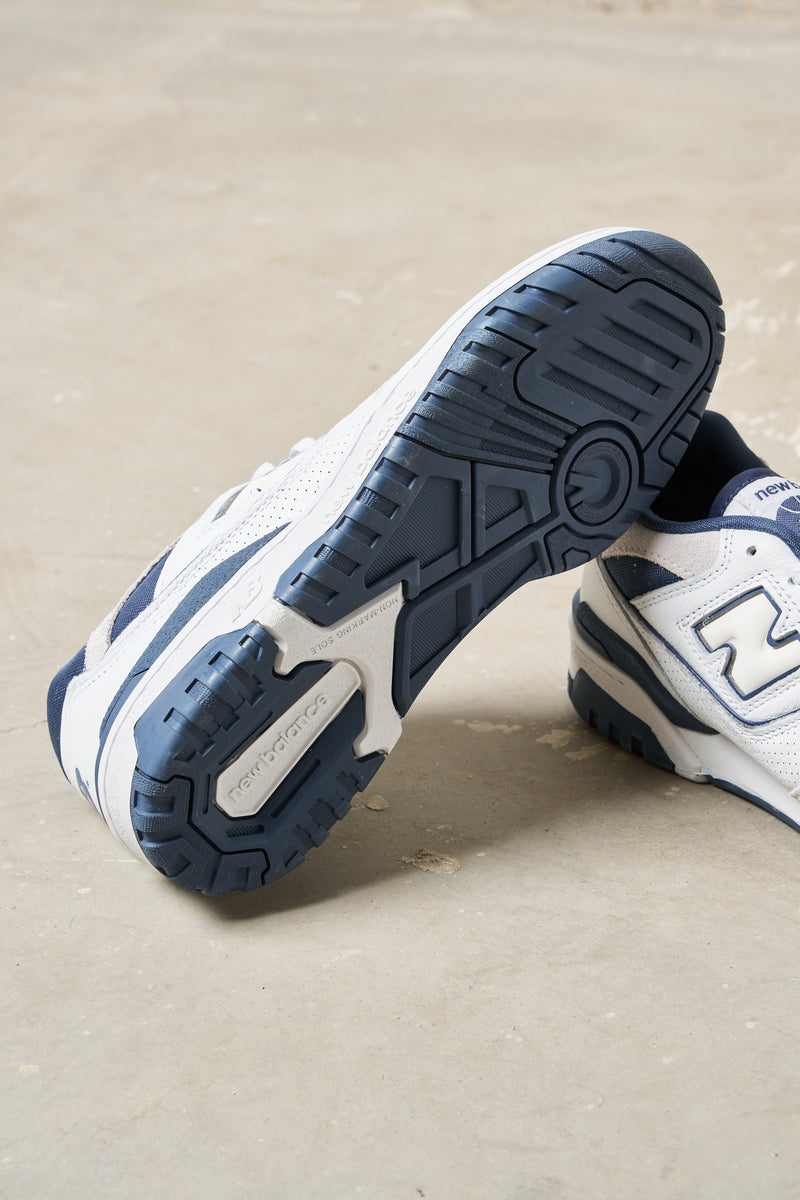 new balance sneakers 550 pelle colore bianco blu 7017