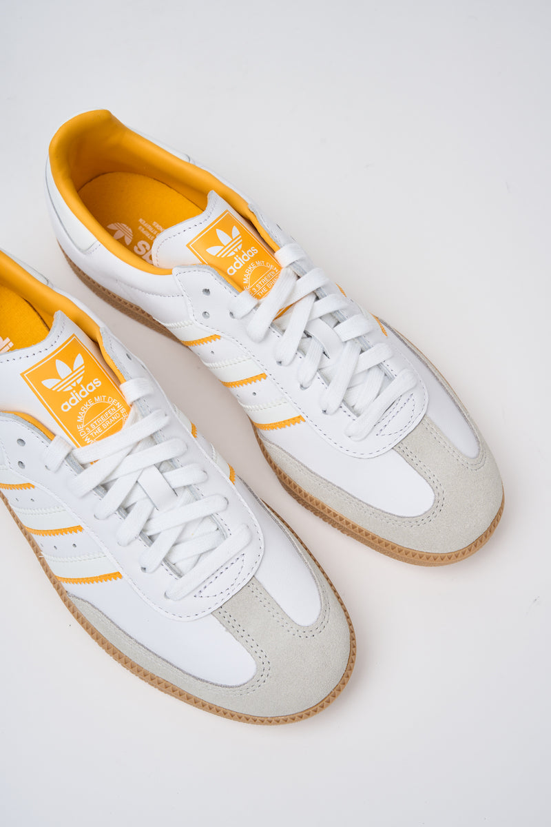 Adidas Samba OG Leather/Suede White Shoes Adidas man white/yellow