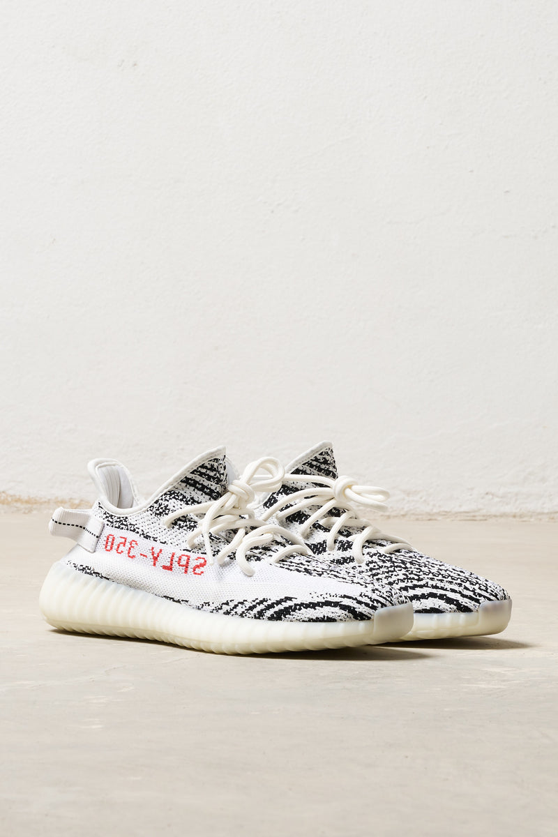 adidas sneakers yeezy 350 zebra primeknit colore bianco nero 7830