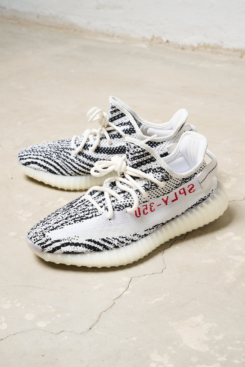 adidas sneakers yeezy 350 zebra primeknit colore bianco nero 7830