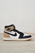 Nike Sneakers Jordan 1 Leder Farbe Beige/Schwarz/Weiß