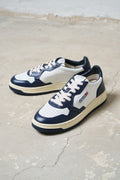 Autry Medalist Low Sneaker, Obermaterial aus Leder, Farbe Blau Weiß 7108