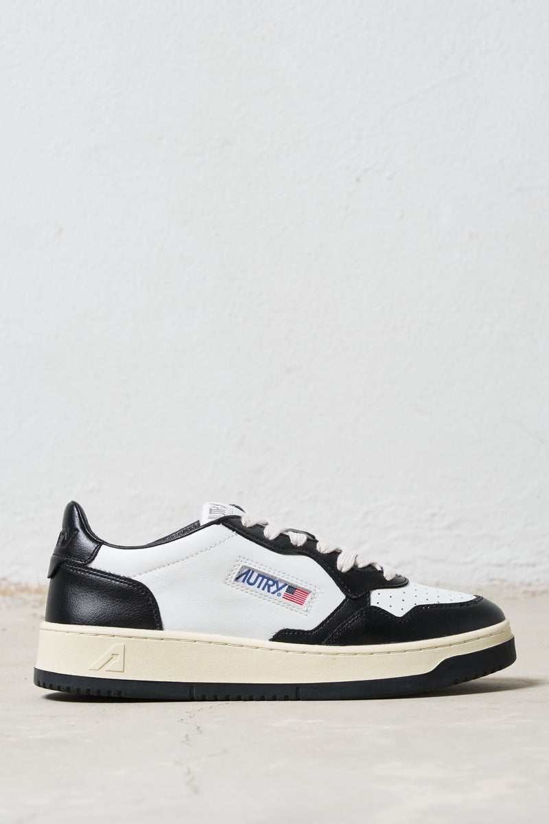 autry sneakers medalist low tomaia pelle colore nero bianco 7107