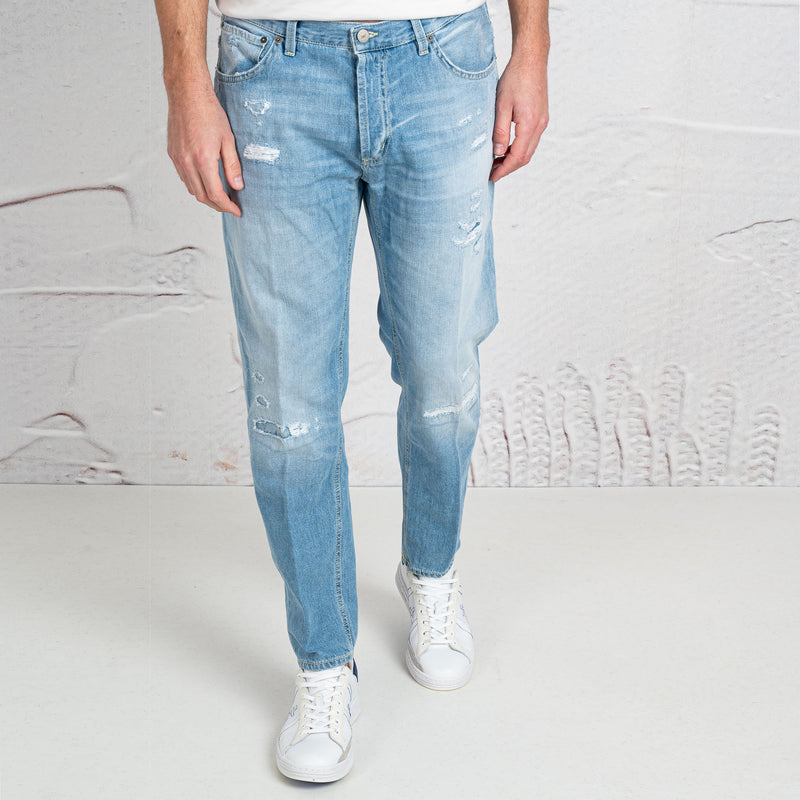 Jeans straight fit acid wash in Grigio Jeans straight fit acid wash in Grigio