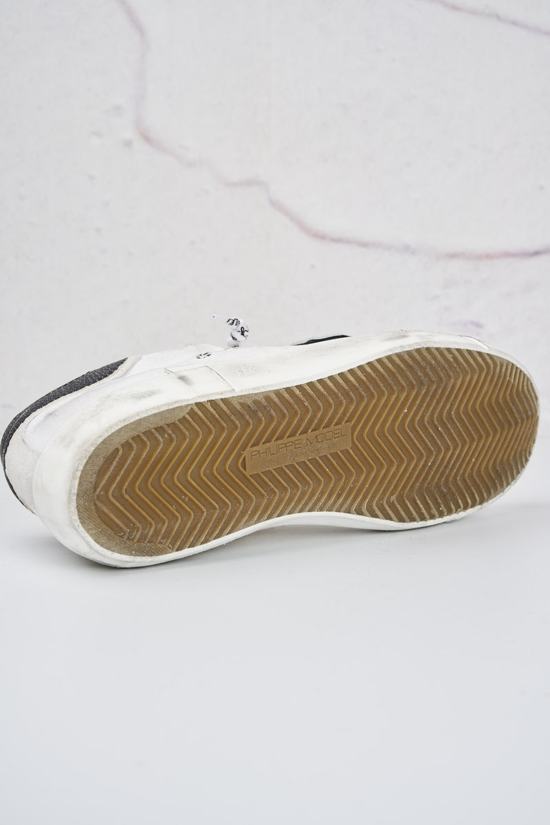 philippe model sneakers prsx canvas vintage colore bianco nero 6593