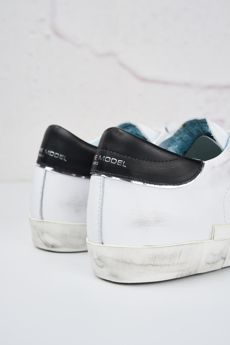 philippe model sneakers prsx veau pelle vintage colore bianco nero 6594