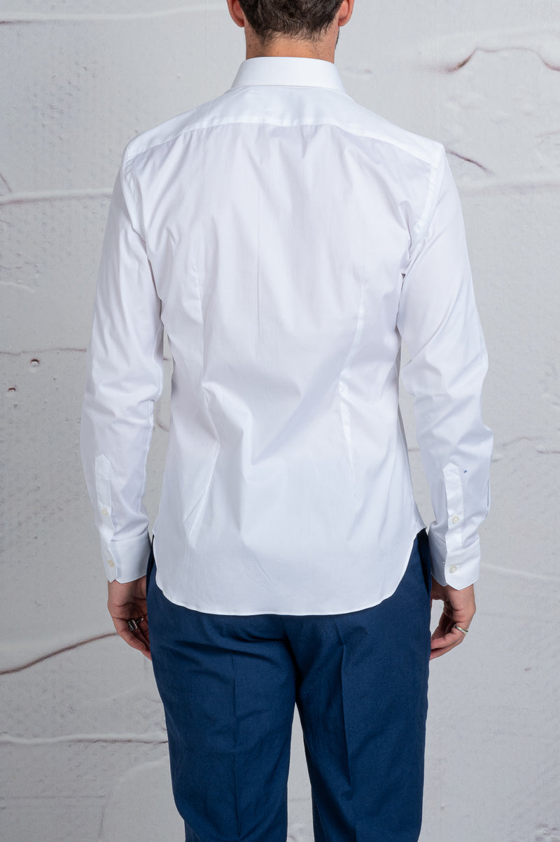 xacus camicia classic sfiancata misto cotone colore bianco 6377
